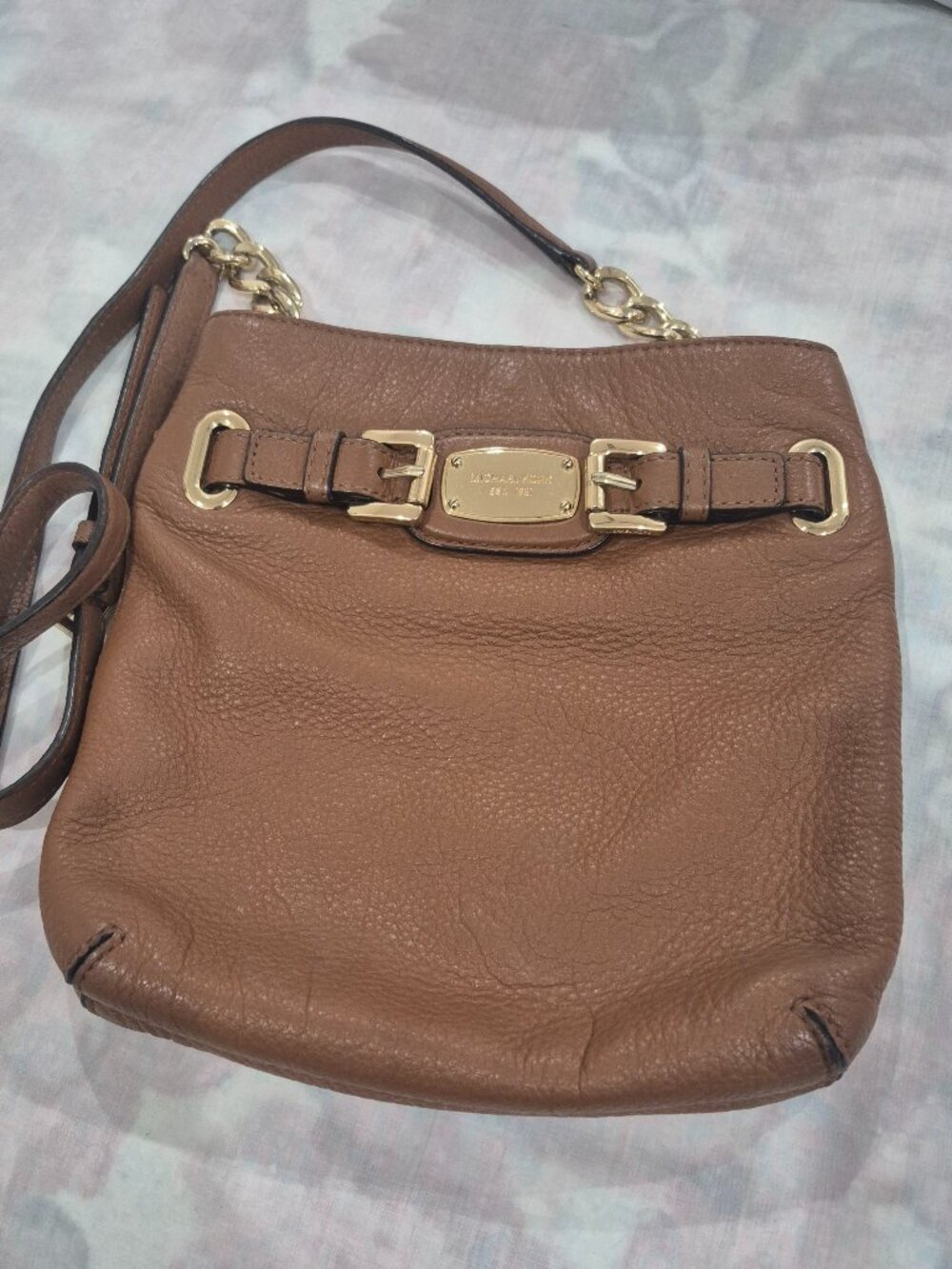 Michael Kors Brown Leather Crossbody Bag, EUC